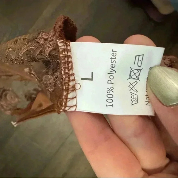 NEW brown rose bustier corset L - Picture 5 of 5